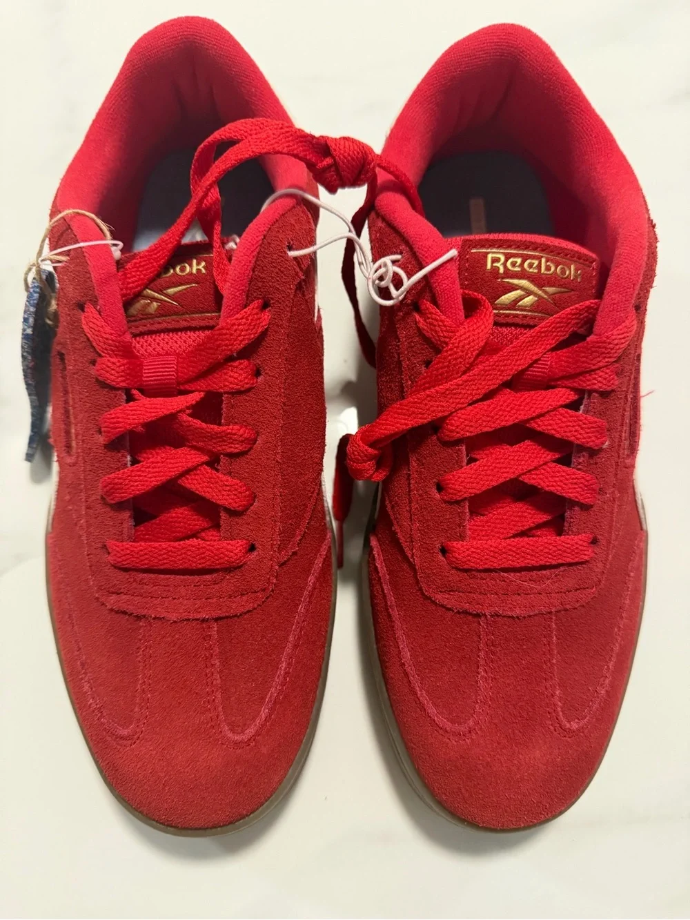 Reebok Red Suede Gum Sole Retro Sneakers Women’s 7.5 NWT